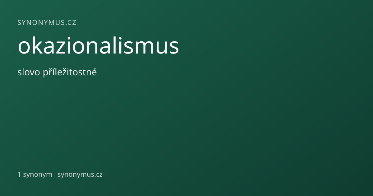 Náhled odkazu: okazionalismus