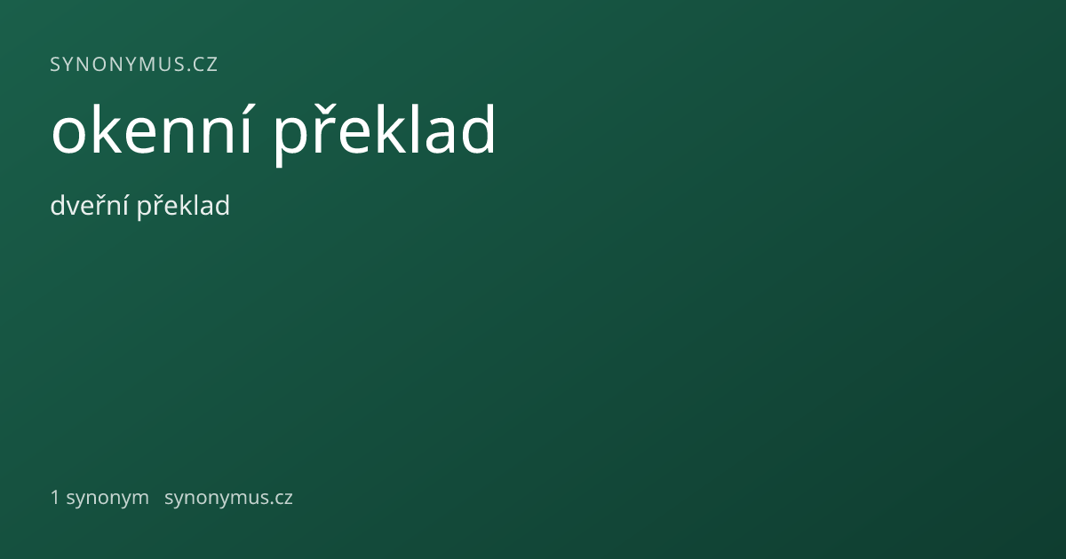 Náhled odkazu: okenní překlad