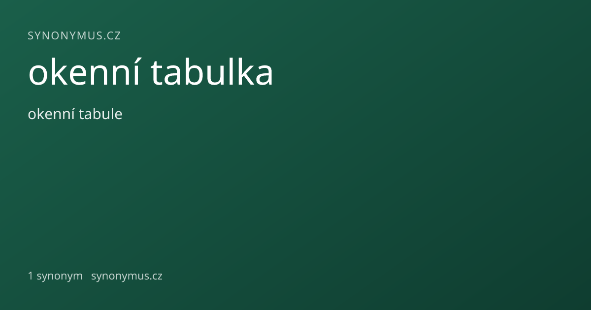 Náhled odkazu: okenní tabulka