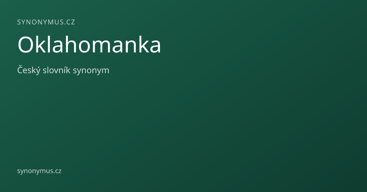 Náhled odkazu: Oklahomanka