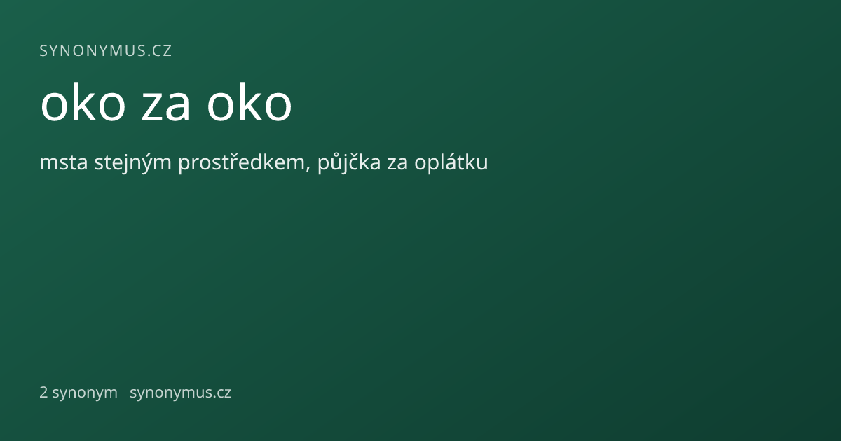 Náhled odkazu: oko za oko