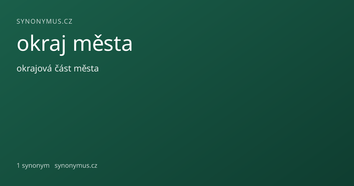 Náhled odkazu: okraj města