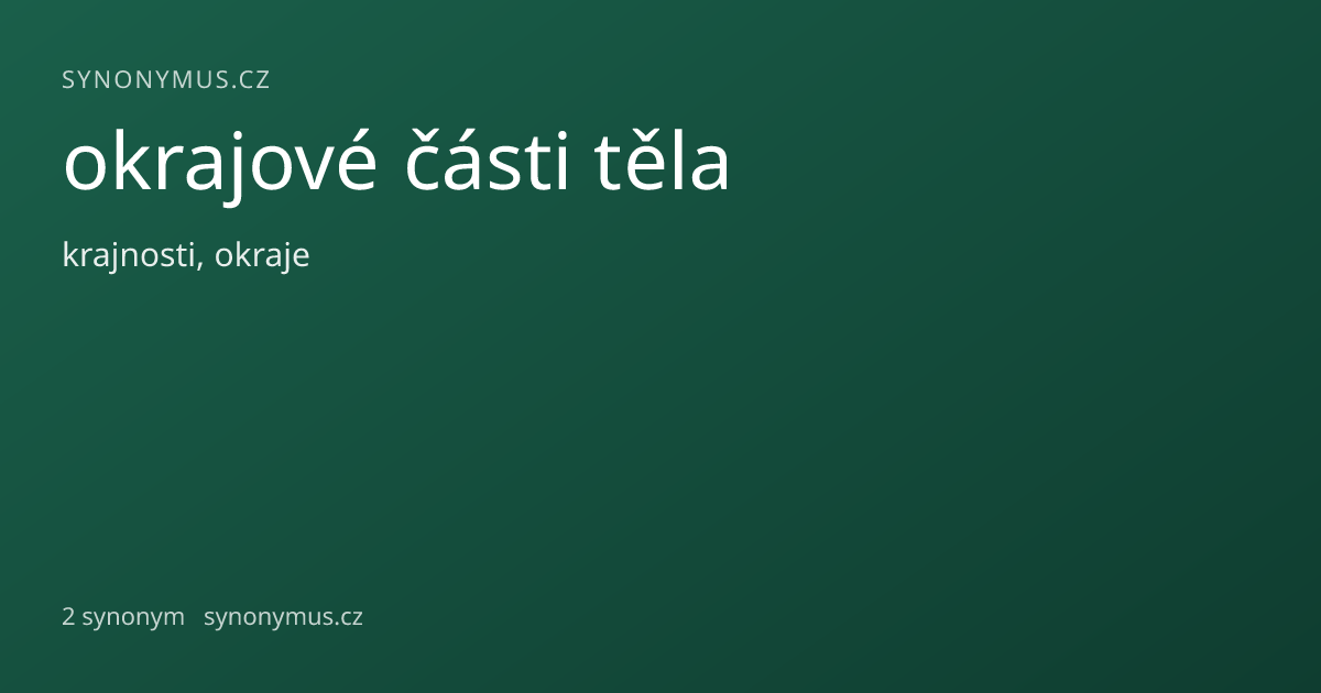Náhled odkazu: okrajové části těla