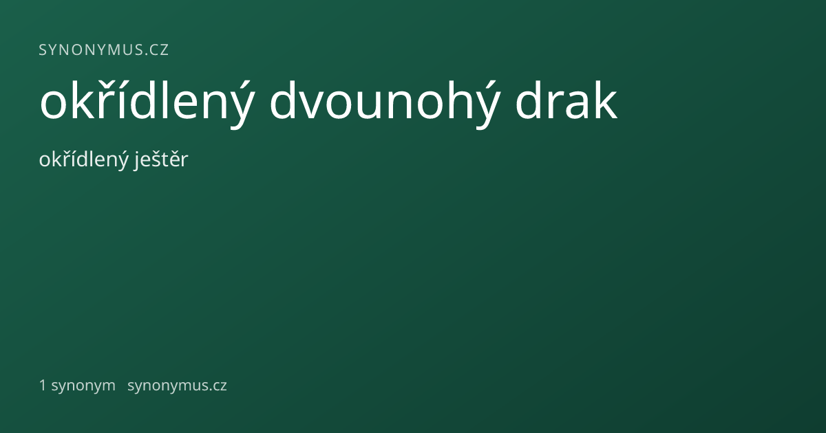 Náhled odkazu: okřídlený dvounohý drak