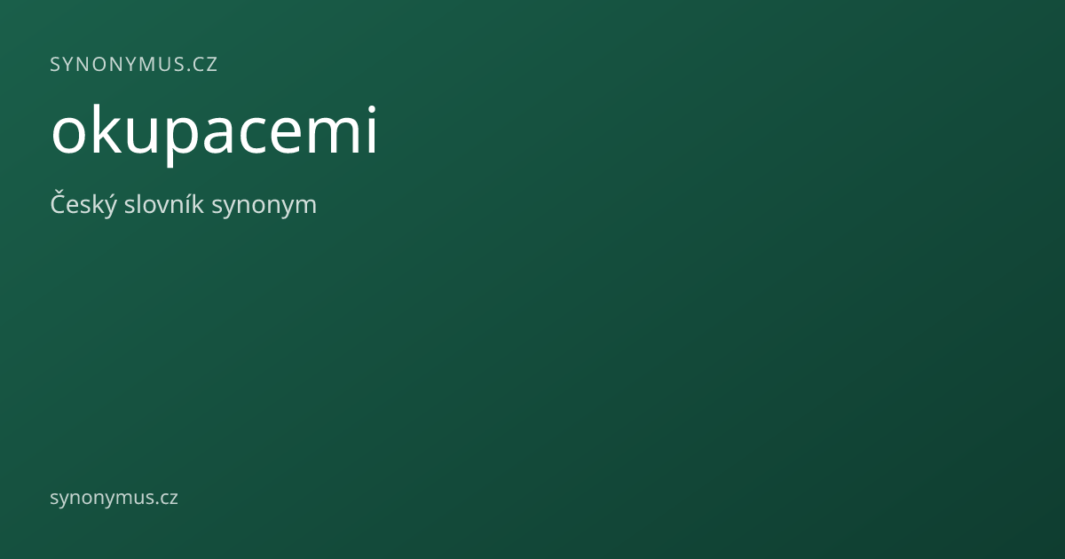 Náhled odkazu: okupacemi