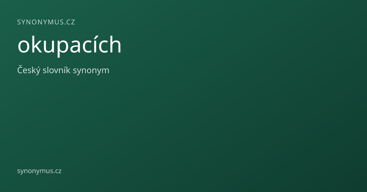 Náhled odkazu: okupacích