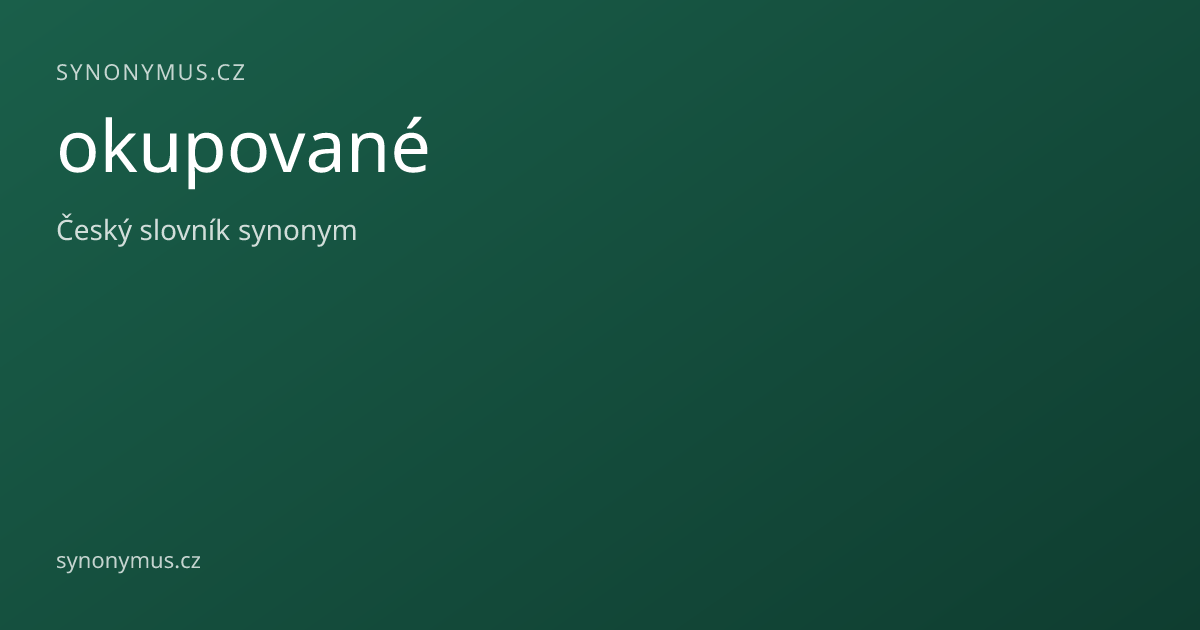 Náhled odkazu: okupované