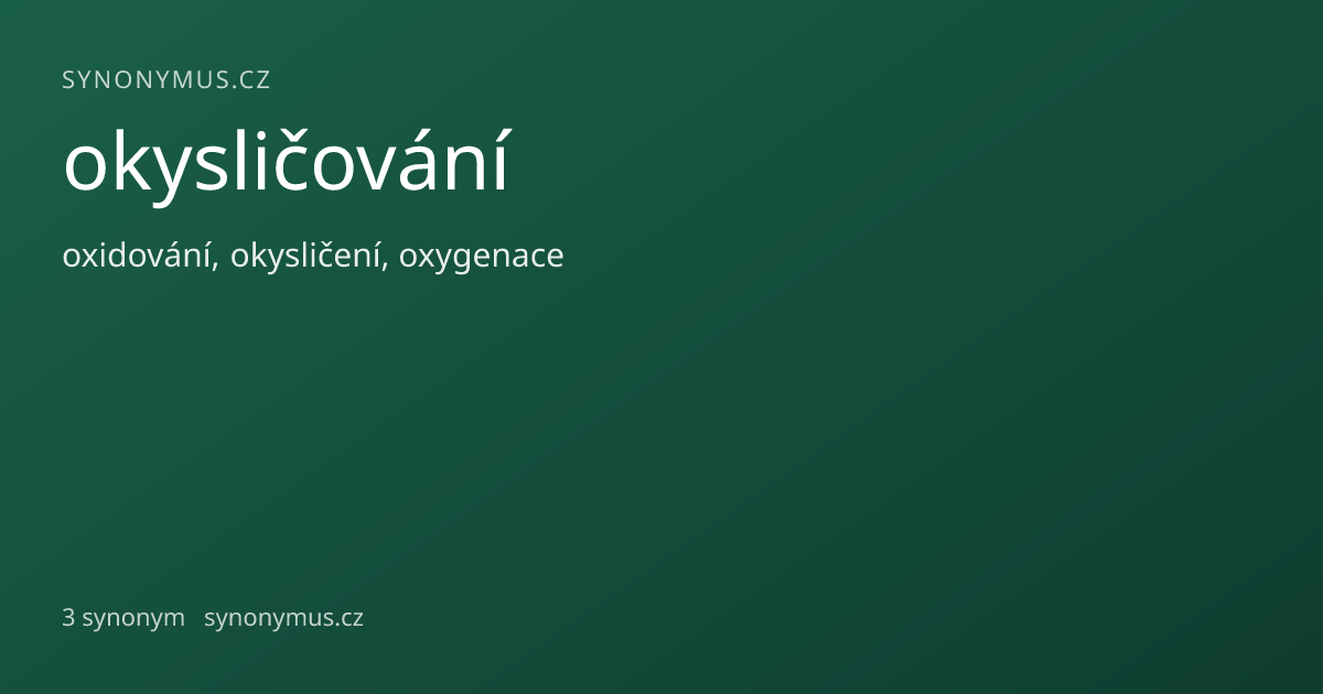 Náhled odkazu: okysličování