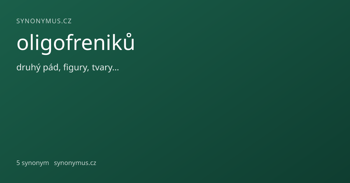 Náhled odkazu: oligofreniků