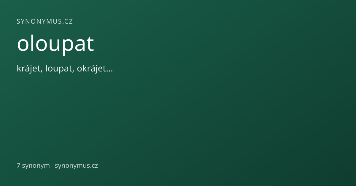 Náhled odkazu: oloupat