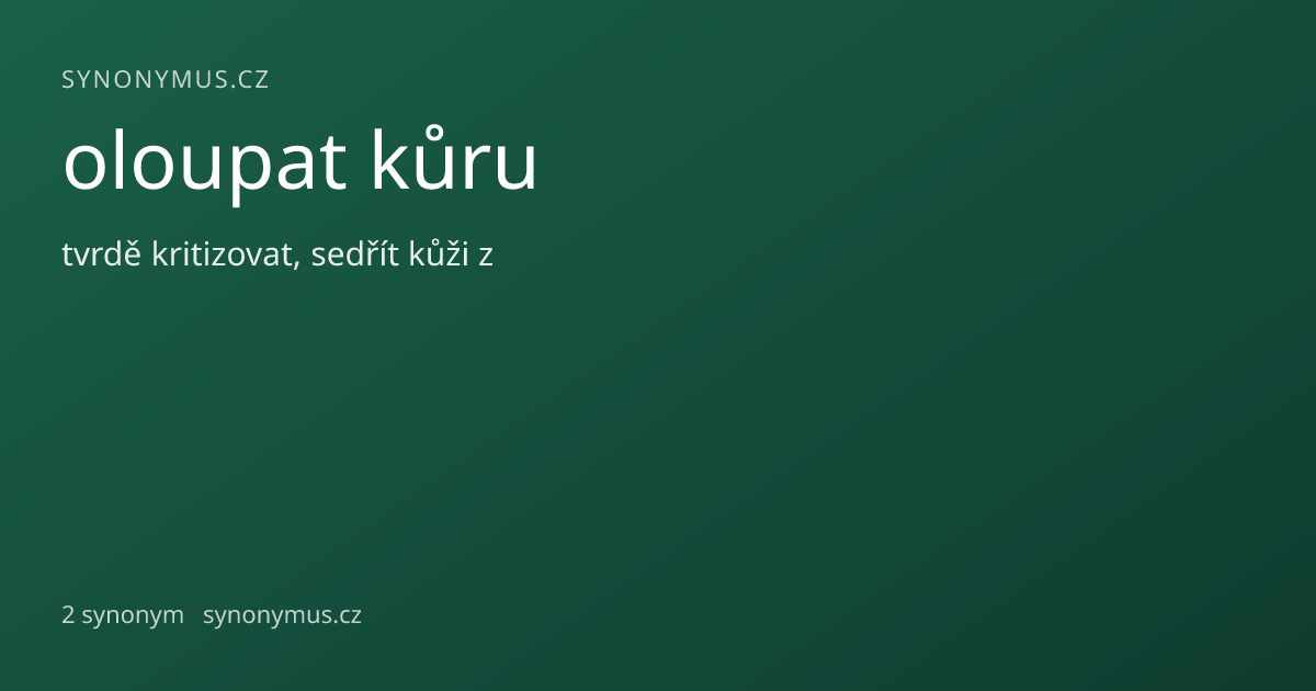 Náhled odkazu: oloupat kůru