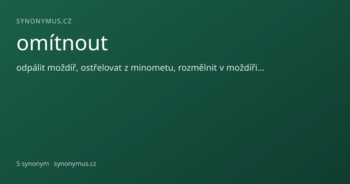 Náhled odkazu: omítnout