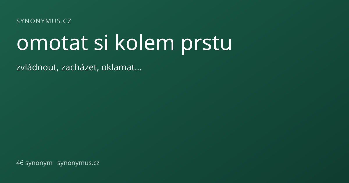 Náhled odkazu: omotat si kolem prstu