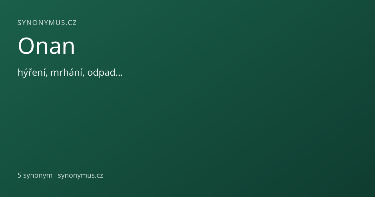 Náhled odkazu: Onan