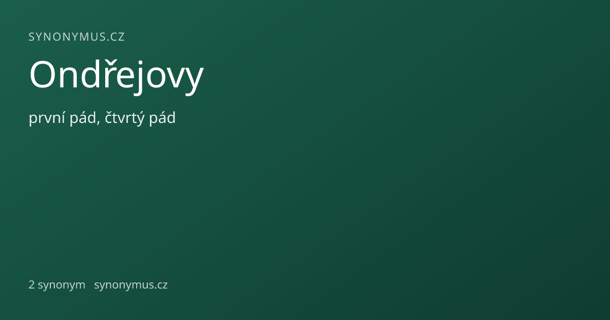 Náhled odkazu: Ondřejovy