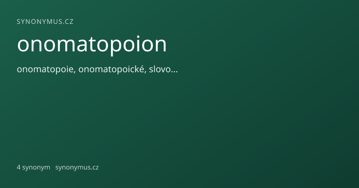 Náhled odkazu: onomatopoion