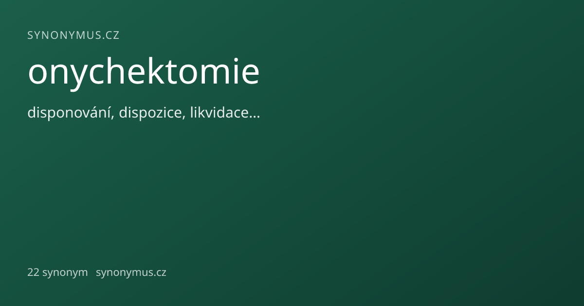 Náhled odkazu: onychektomie