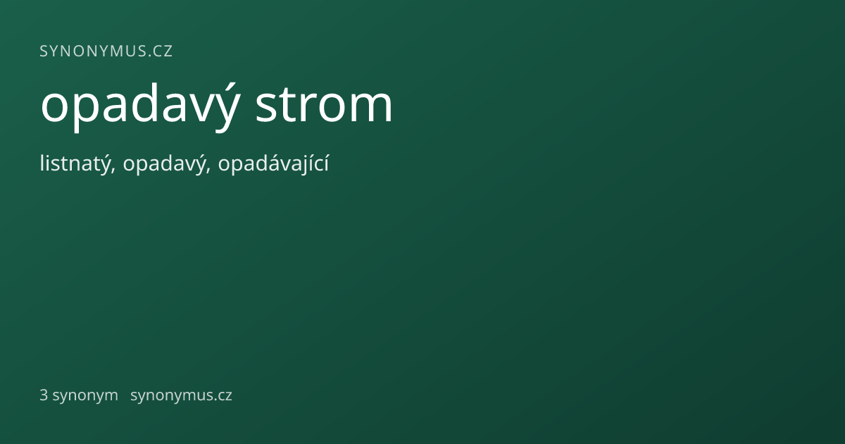 Náhled odkazu: opadavý strom