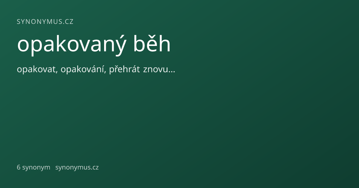Náhled odkazu: opakovaný běh