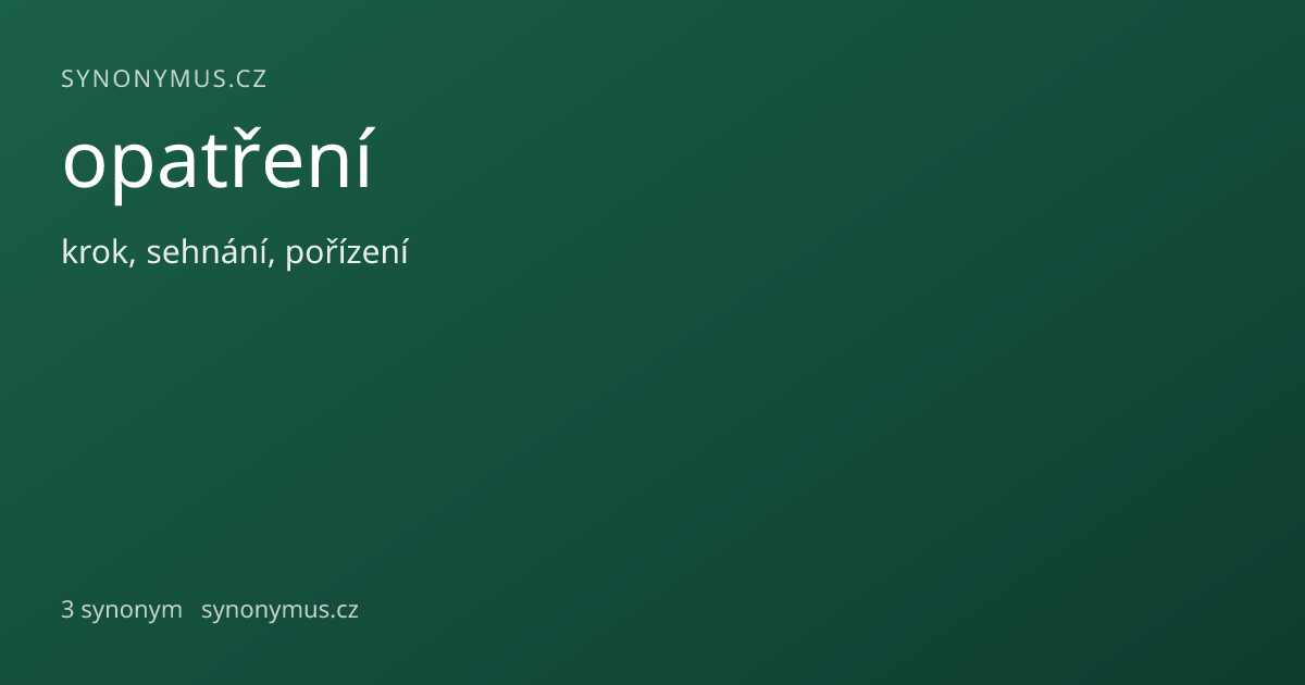 Náhled odkazu: opatření