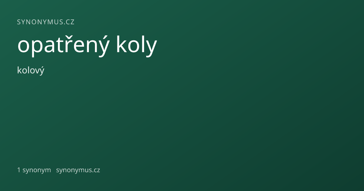 Náhled odkazu: opatřený koly