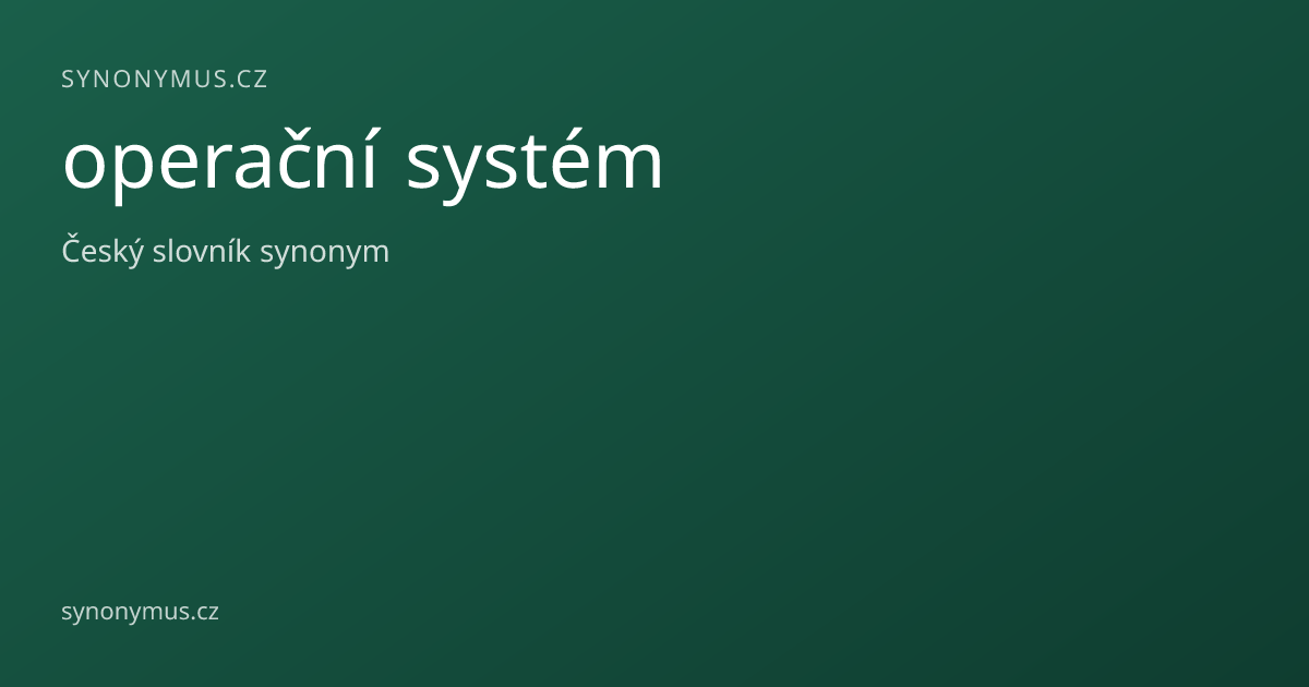 Náhled odkazu: operační systém