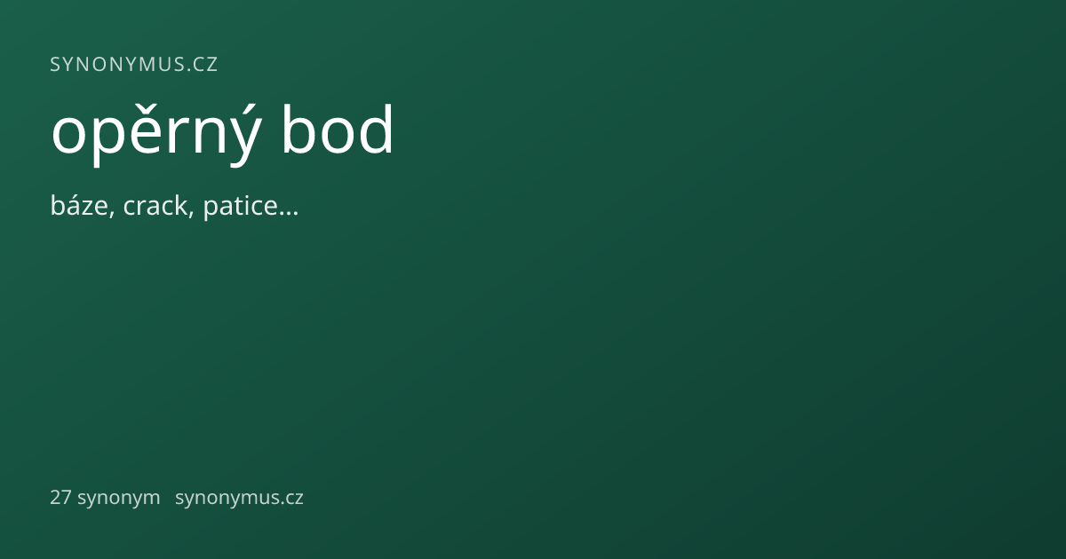 Náhled odkazu: opěrný bod