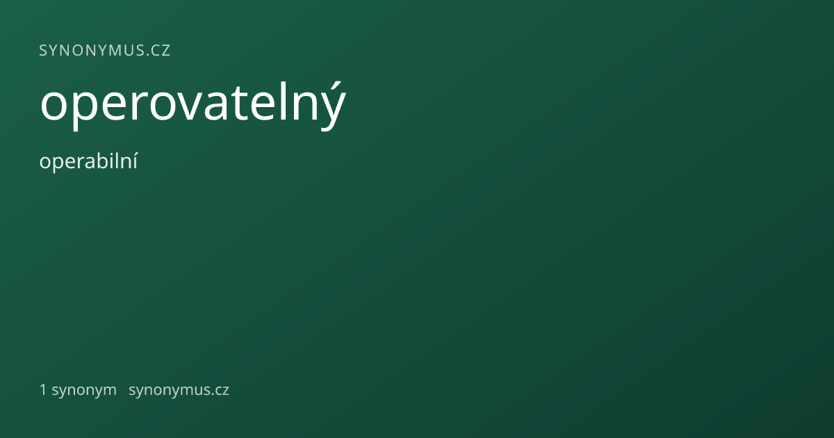 Náhled odkazu: operovatelný