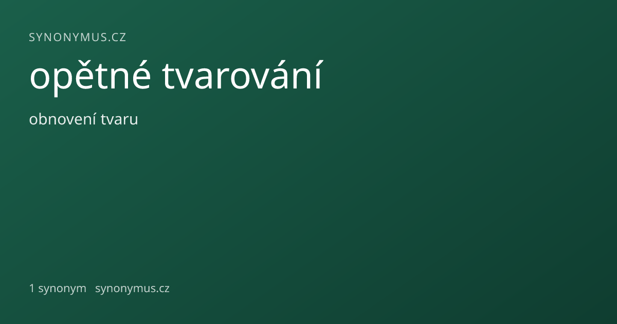 Náhled odkazu: opětné tvarování