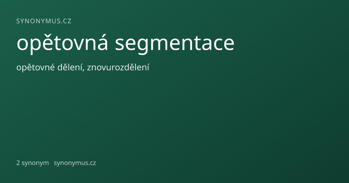 Náhled odkazu: opětovná segmentace