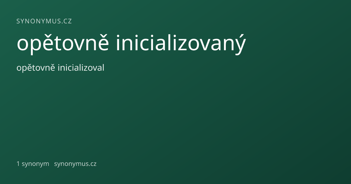 Náhled odkazu: opětovně inicializovaný