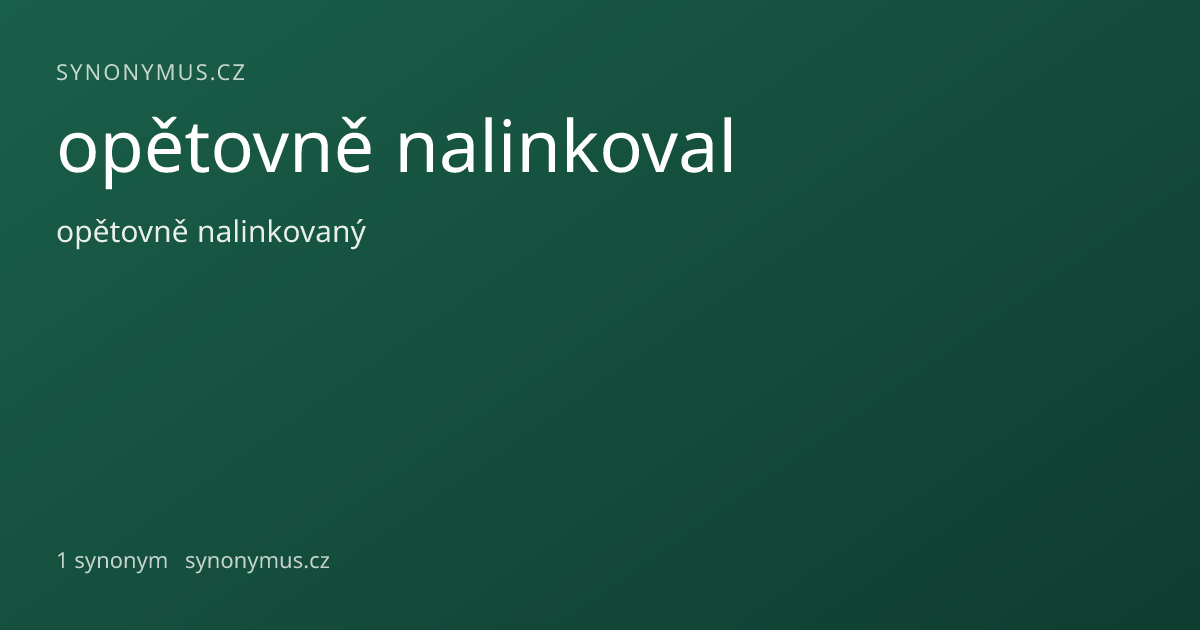 Náhled odkazu: opětovně nalinkoval