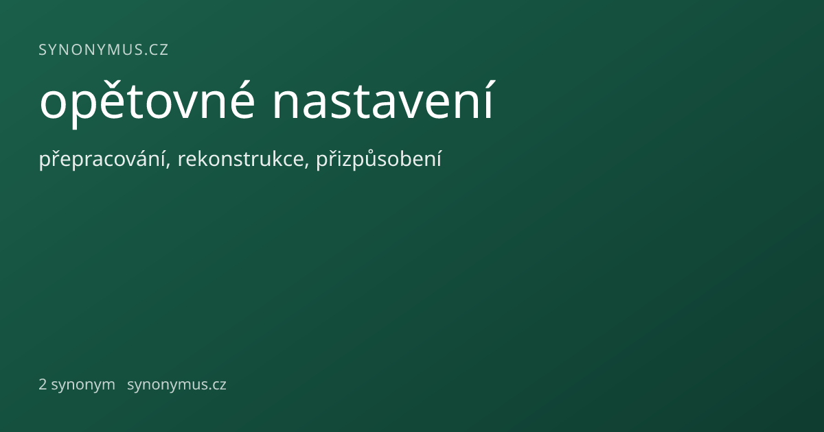 Náhled odkazu: opětovné nastavení