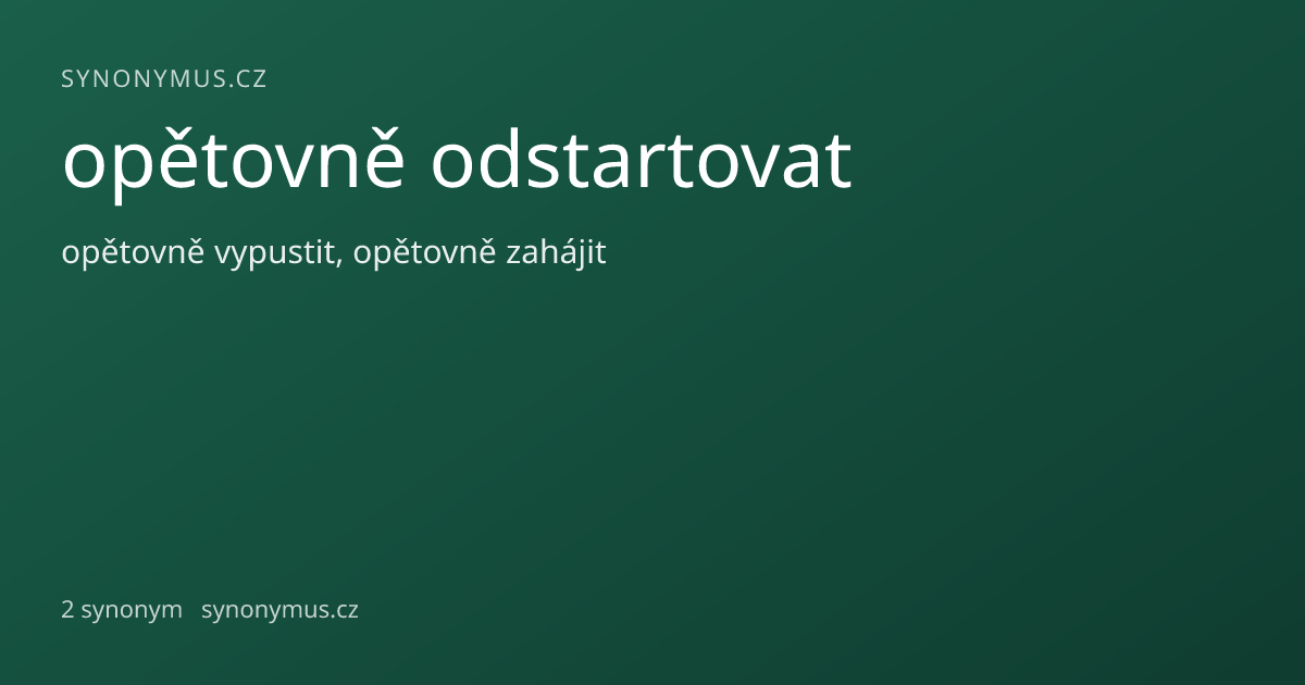 Náhled odkazu: opětovně odstartovat