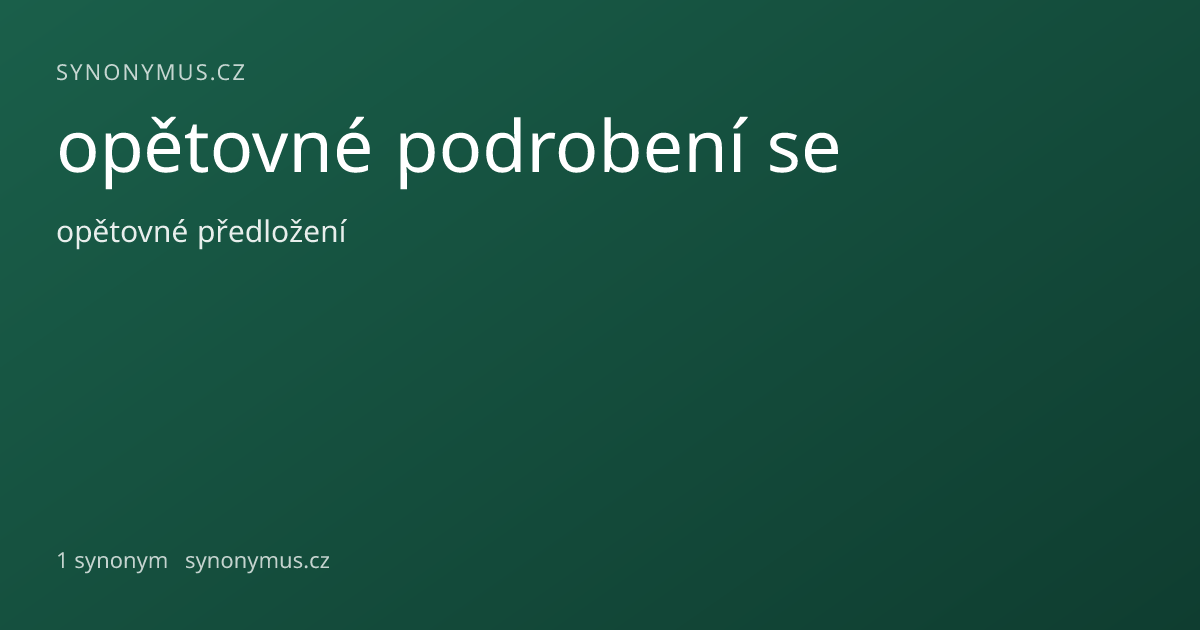 Náhled odkazu: opětovné podrobení se