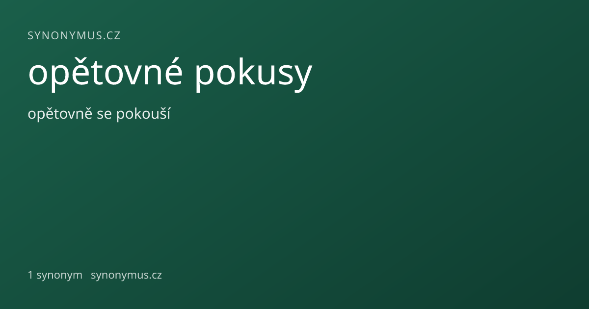 Náhled odkazu: opětovné pokusy