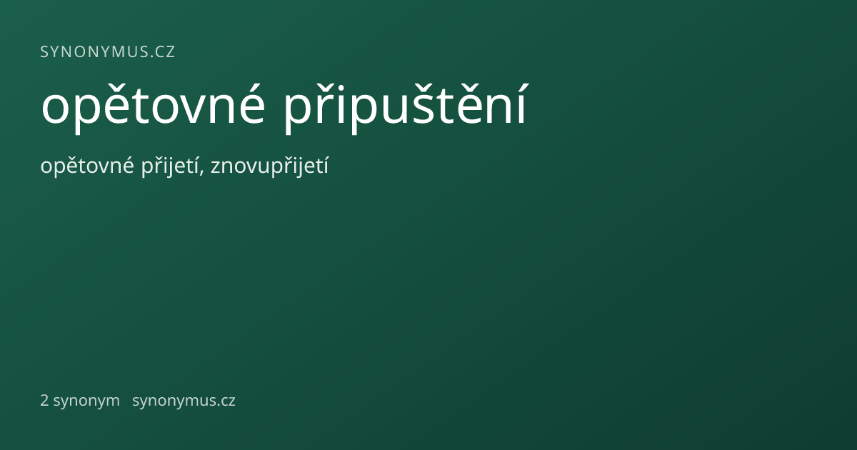 Náhled odkazu: opětovné připuštění