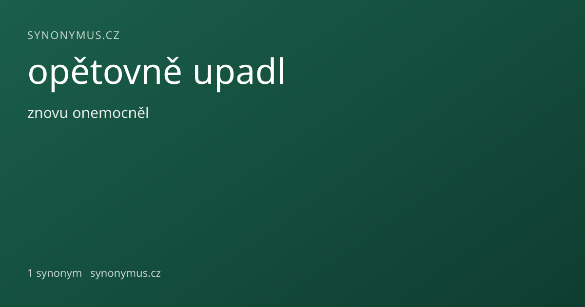 Náhled odkazu: opětovně upadl