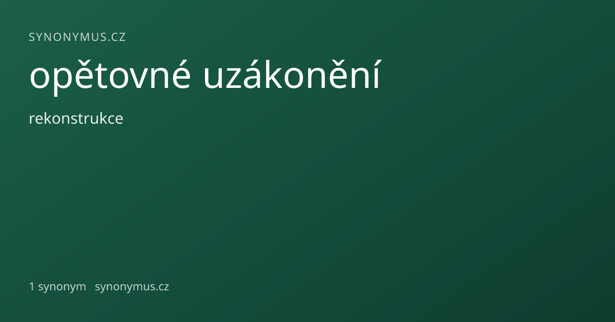 Náhled odkazu: opětovné uzákonění