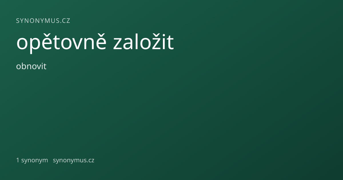 Náhled odkazu: opětovně založit