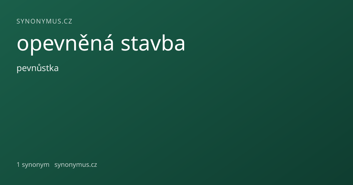 Náhled odkazu: opevněná stavba