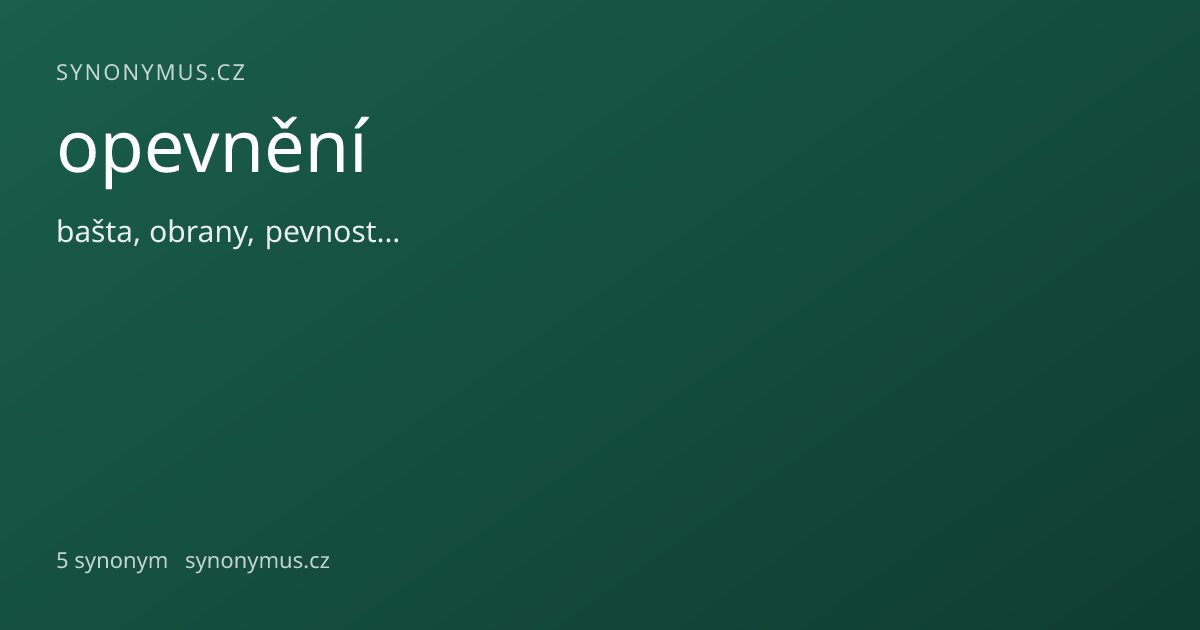 Náhled odkazu: opevnění