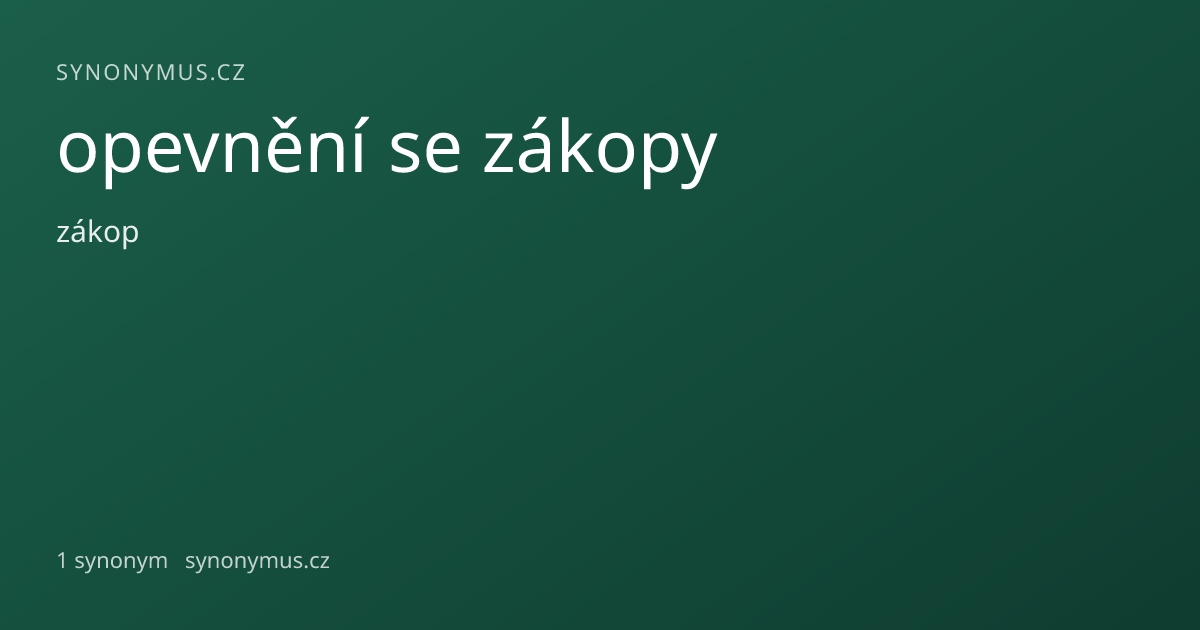 Náhled odkazu: opevnění se zákopy