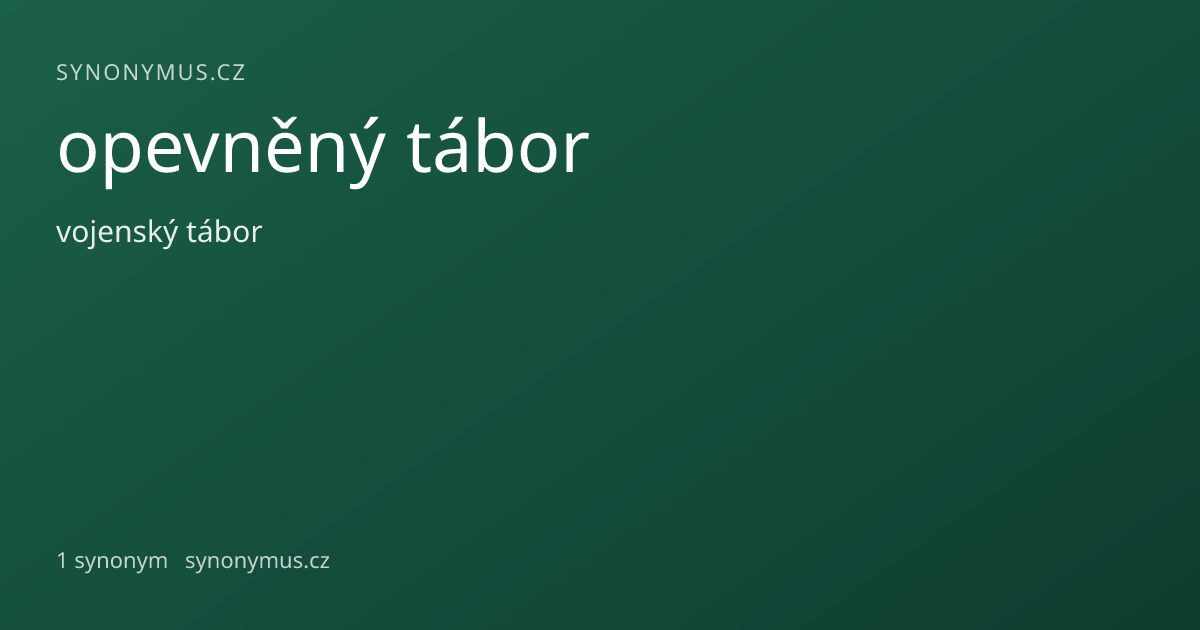 Náhled odkazu: opevněný tábor
