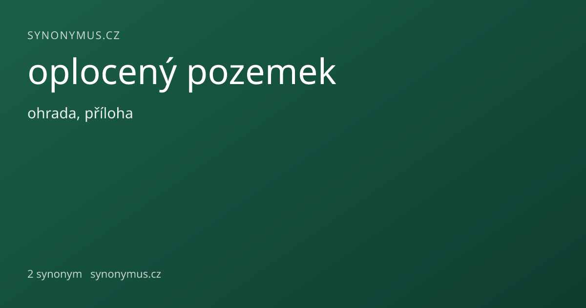 Náhled odkazu: oplocený pozemek