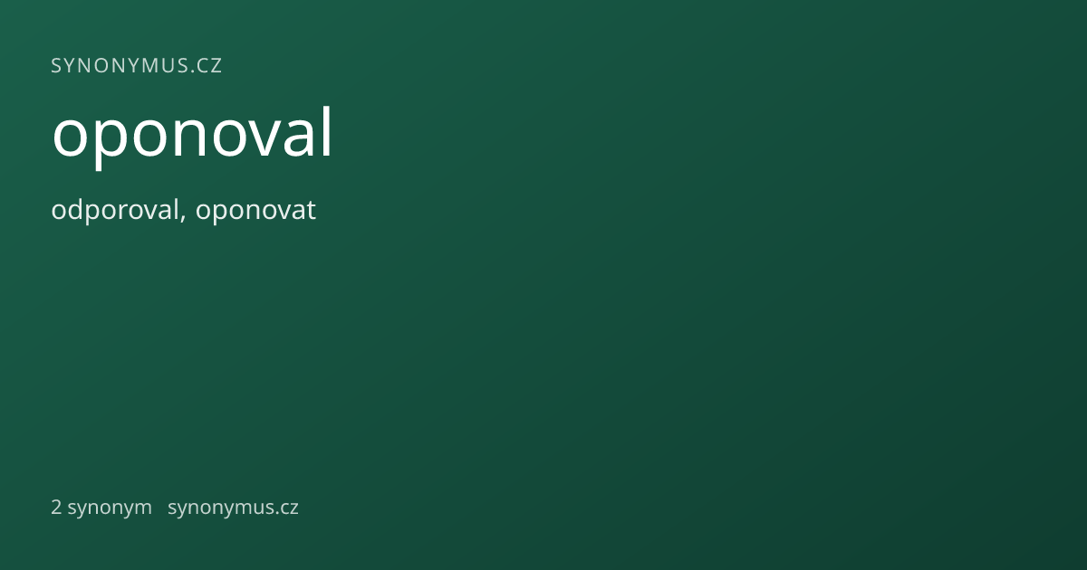 Náhled odkazu: oponoval
