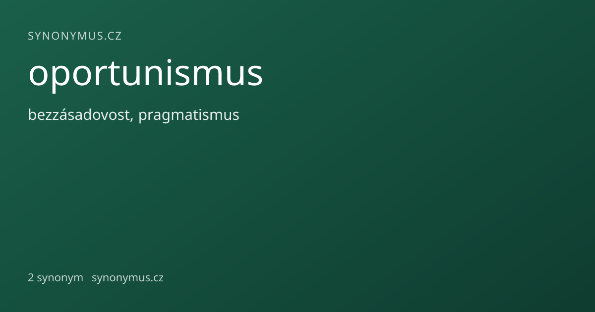 Náhled odkazu: oportunismus