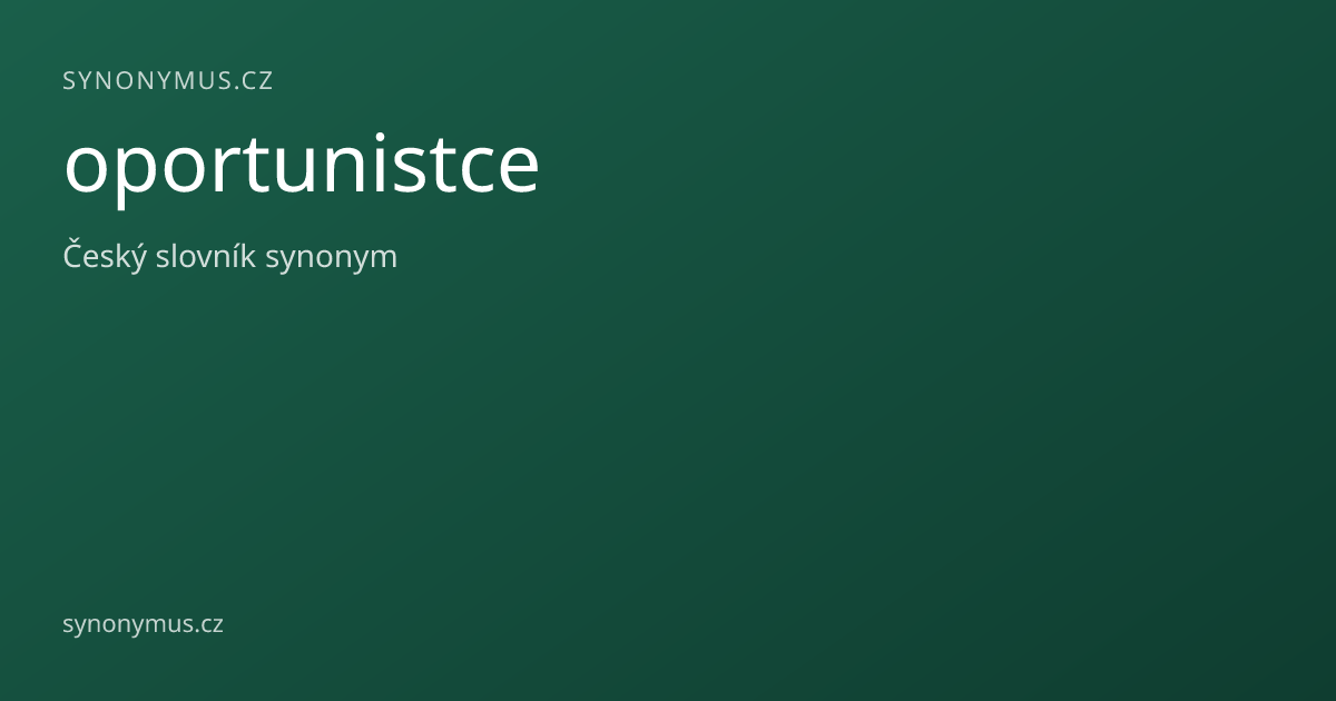 Náhled odkazu: oportunistce