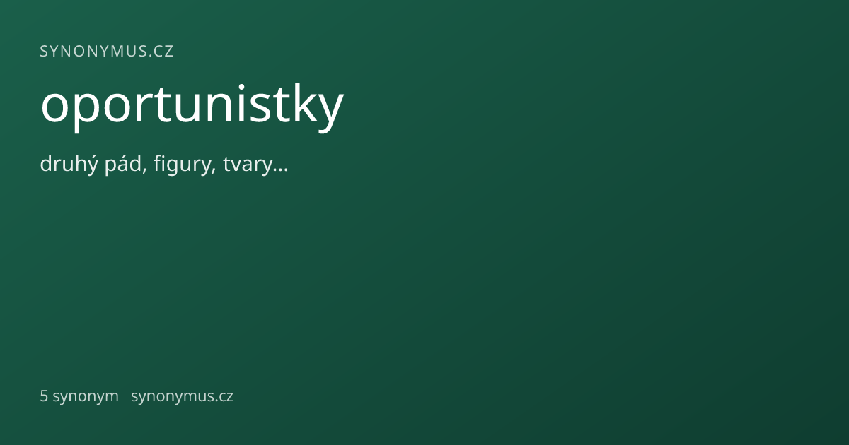 Náhled odkazu: oportunistky