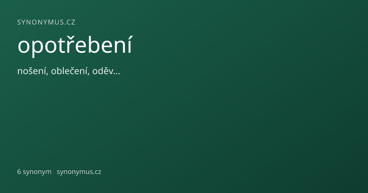 Náhled odkazu: opotřebení